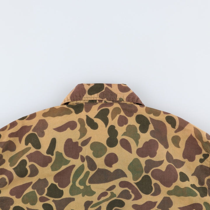 80s-era NESCO camouflage pattern duck hunter camo cotton jacket, men's size M equivalent, vintage. cotton Khaki type Vintage Second Hand