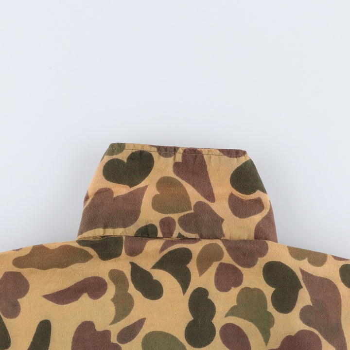 80s-era NESCO camouflage pattern duck hunter camo cotton jacket, men's size M equivalent, vintage. cotton Khaki type Vintage Second Hand