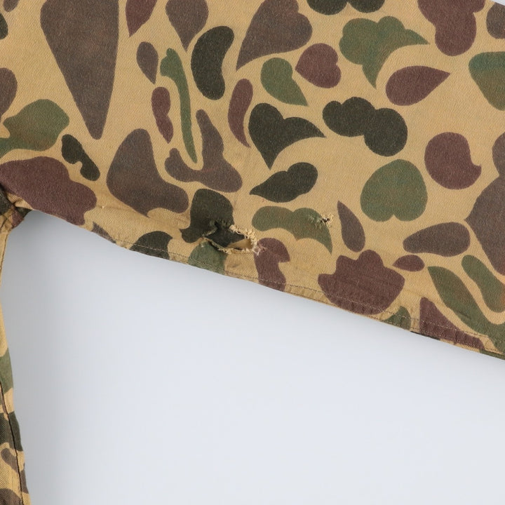 80s-era NESCO camouflage pattern duck hunter camo cotton jacket, men's size M equivalent, vintage. cotton Khaki type Vintage Second Hand