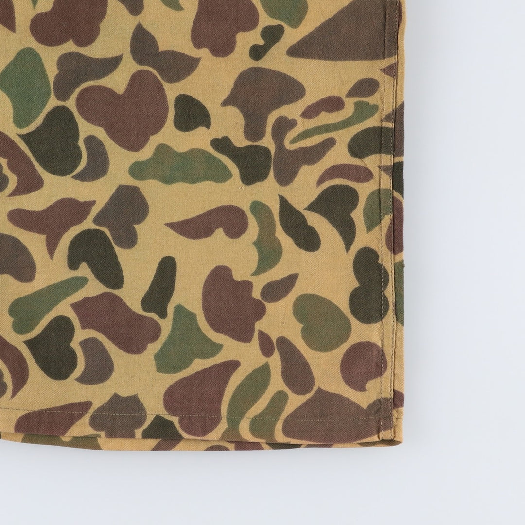 80s-era NESCO camouflage pattern duck hunter camo cotton jacket, men's size M equivalent, vintage. cotton Khaki type Vintage Second Hand