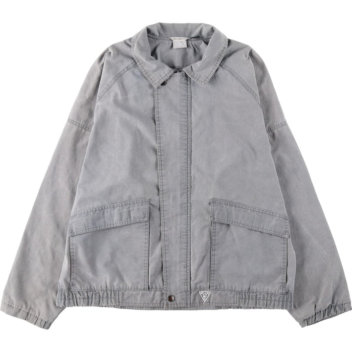 1990'S Ocean Pacific Silver Tag Poly/Cotton Jacket, Men's Size L (approx.), Vintage polyester gray type Vintage Second Hand