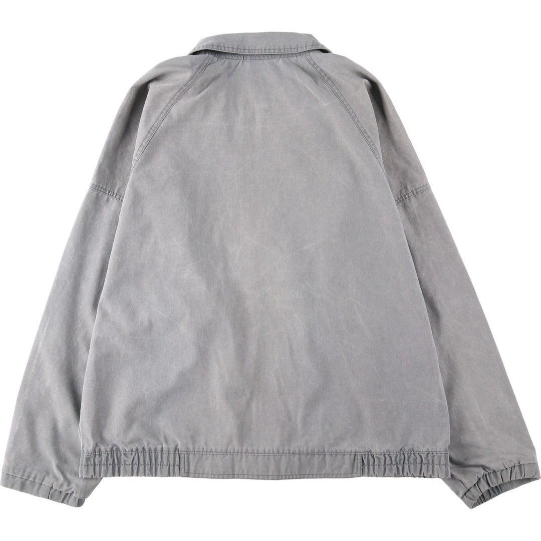 1990'S Ocean Pacific Silver Tag Poly/Cotton Jacket, Men's Size L (approx.), Vintage polyester gray type Vintage Second Hand