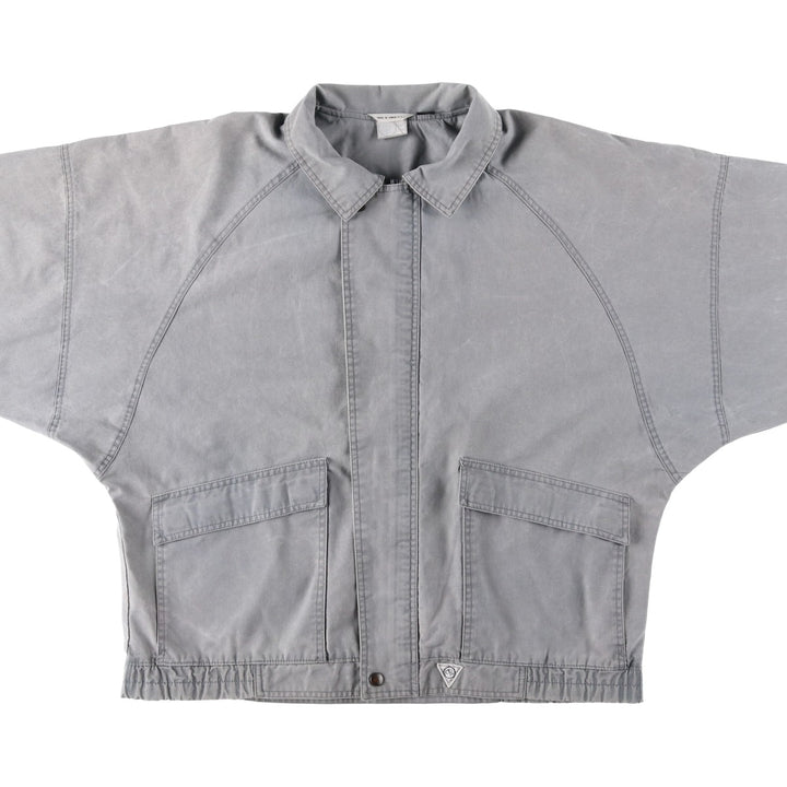 1990'S Ocean Pacific Silver Tag Poly/Cotton Jacket, Men's Size L (approx.), Vintage polyester gray type Vintage Second Hand