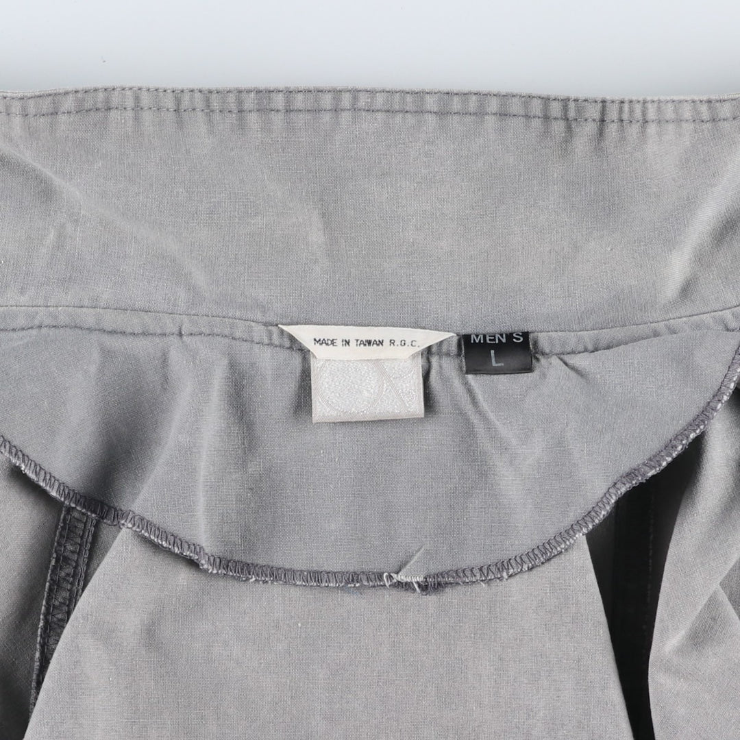 1990'S Ocean Pacific Silver Tag Poly/Cotton Jacket, Men's Size L (approx.), Vintage polyester gray type Vintage Second Hand