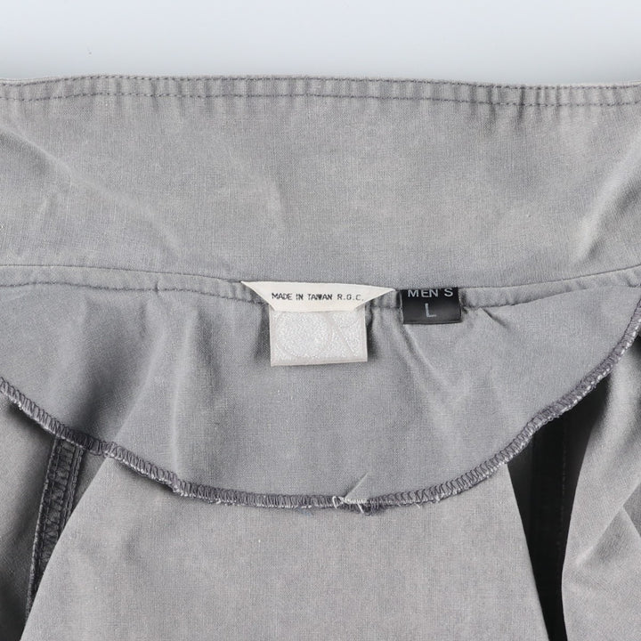 1990'S Ocean Pacific Silver Tag Poly/Cotton Jacket, Men's Size L (approx.), Vintage polyester gray type Vintage Second Hand