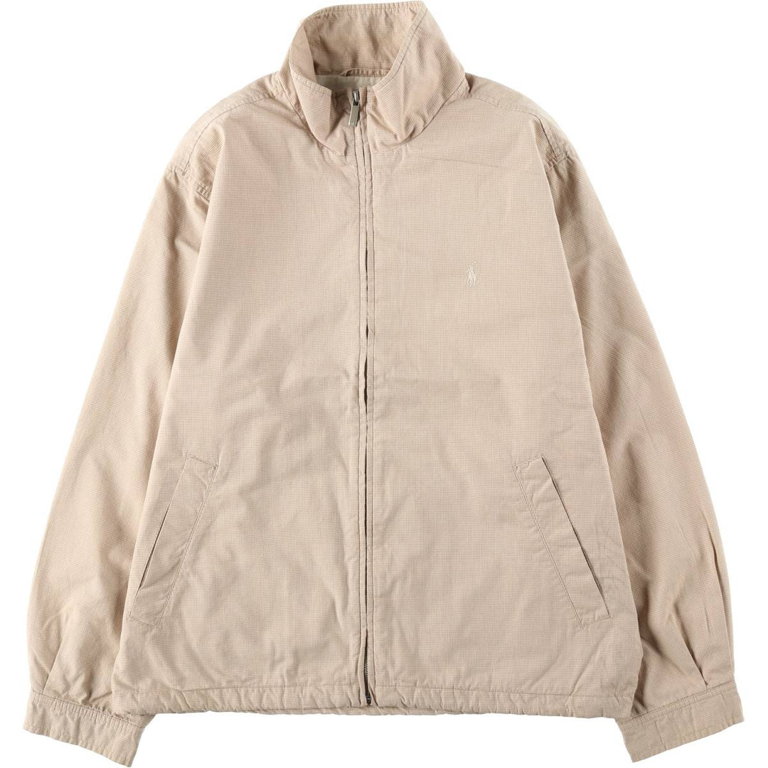 Ralph Lauren POLO GOLF houndstooth pattern cotton jacket, men's size M (approx.) cotton Beige type Vintage Second Hand