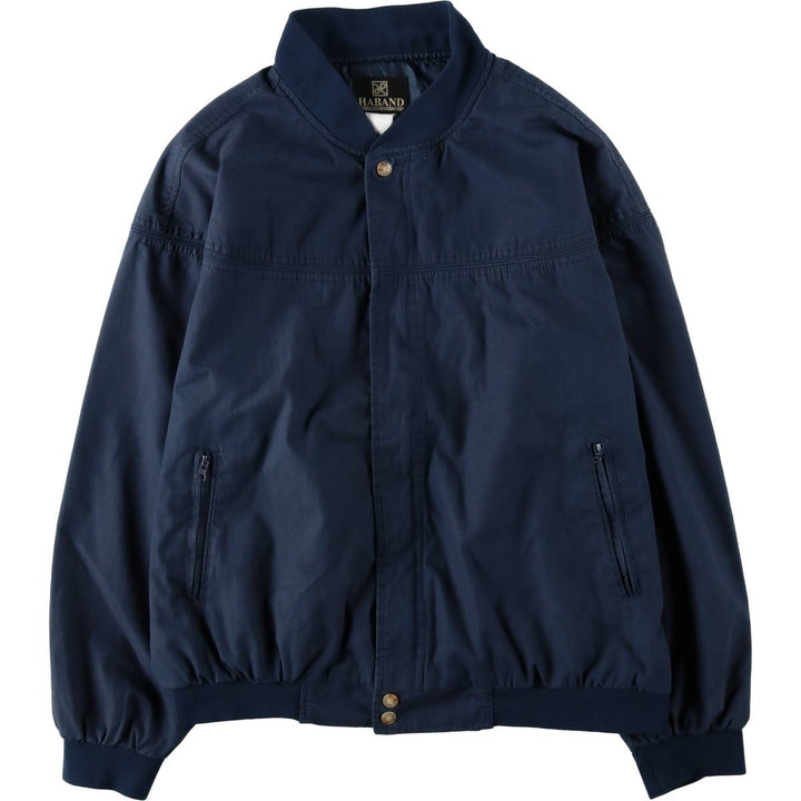 90s-00'S HABAND Derby Jacket Cup Shoulder Jacket Men's XXL equivalent unclear navy blue type Vintage Second Hand