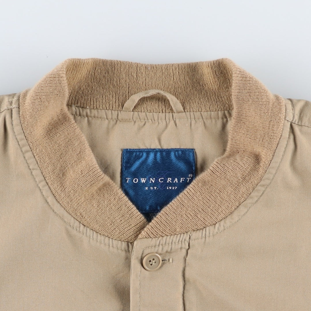 Vintage 80s-90'S Town Craft Derby Jacket, Cup Shoulder, Men's XL cotton Beige type Vintage Second Hand