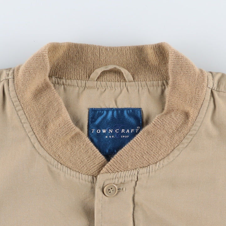 Vintage 80s-90'S Town Craft Derby Jacket, Cup Shoulder, Men's XL cotton Beige type Vintage Second Hand