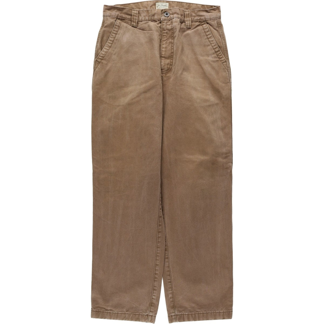 1990'S LLBean Duck Work Pants, Men's Size W31 (approx.) cotton brown type Vintage Second Hand