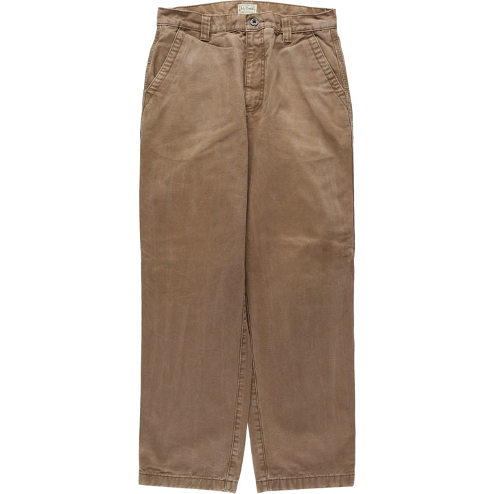 1990'S LLBean Duck Work Pants, Men's Size W31 (approx.) cotton brown type Vintage Second Hand