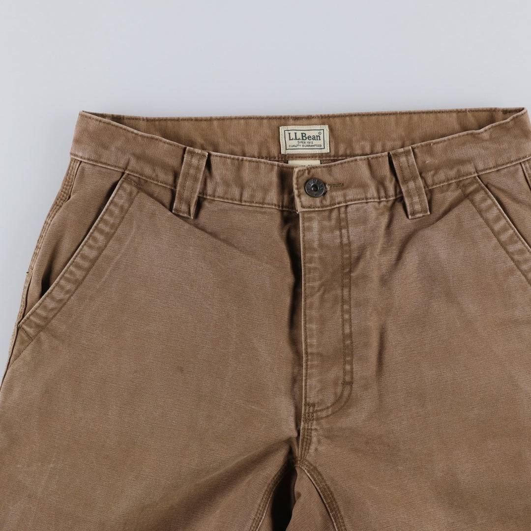 1990'S LLBean Duck Work Pants, Men's Size W31 (approx.) cotton brown type Vintage Second Hand