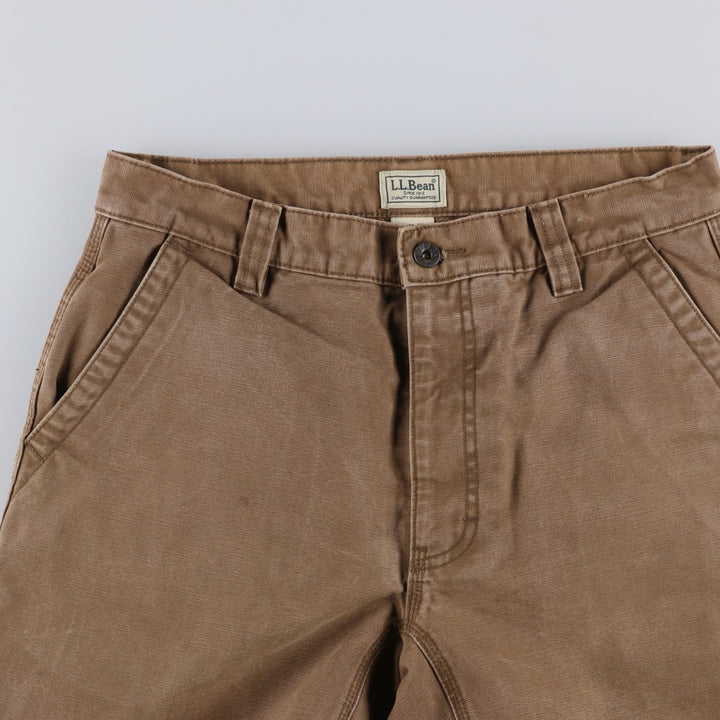 1990'S LLBean Duck Work Pants, Men's Size W31 (approx.) cotton brown type Vintage Second Hand