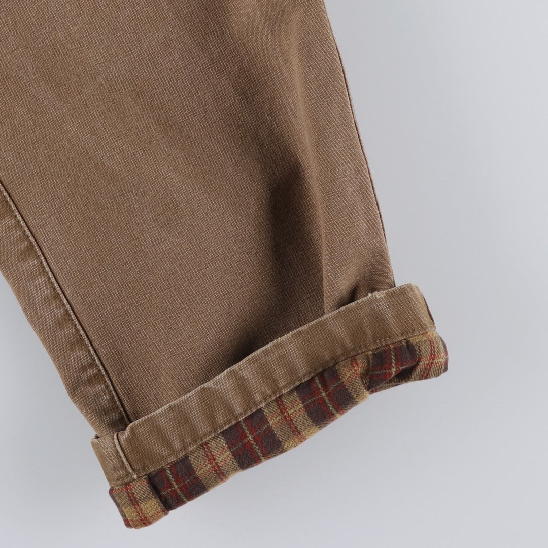 1990'S LLBean Duck Work Pants, Men's Size W31 (approx.) cotton brown type Vintage Second Hand