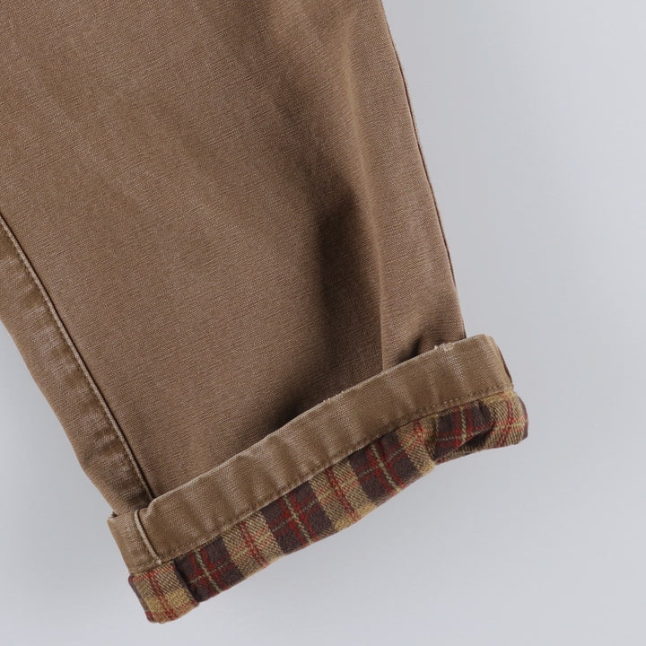 1990'S LLBean Duck Work Pants, Men's Size W31 (approx.) cotton brown type Vintage Second Hand