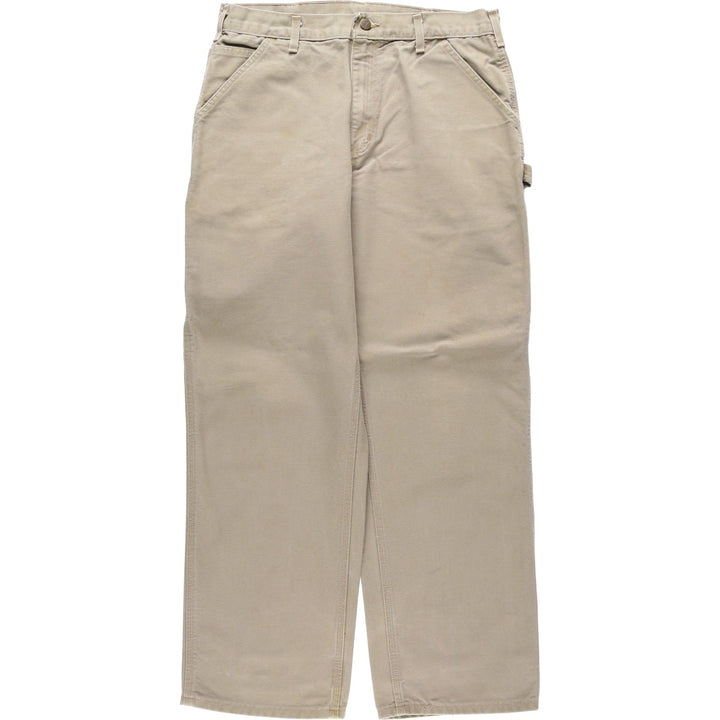 Carhartt Duck Painter Pants, Men's, W34 equivalent cotton Khaki type Vintage Second Hand