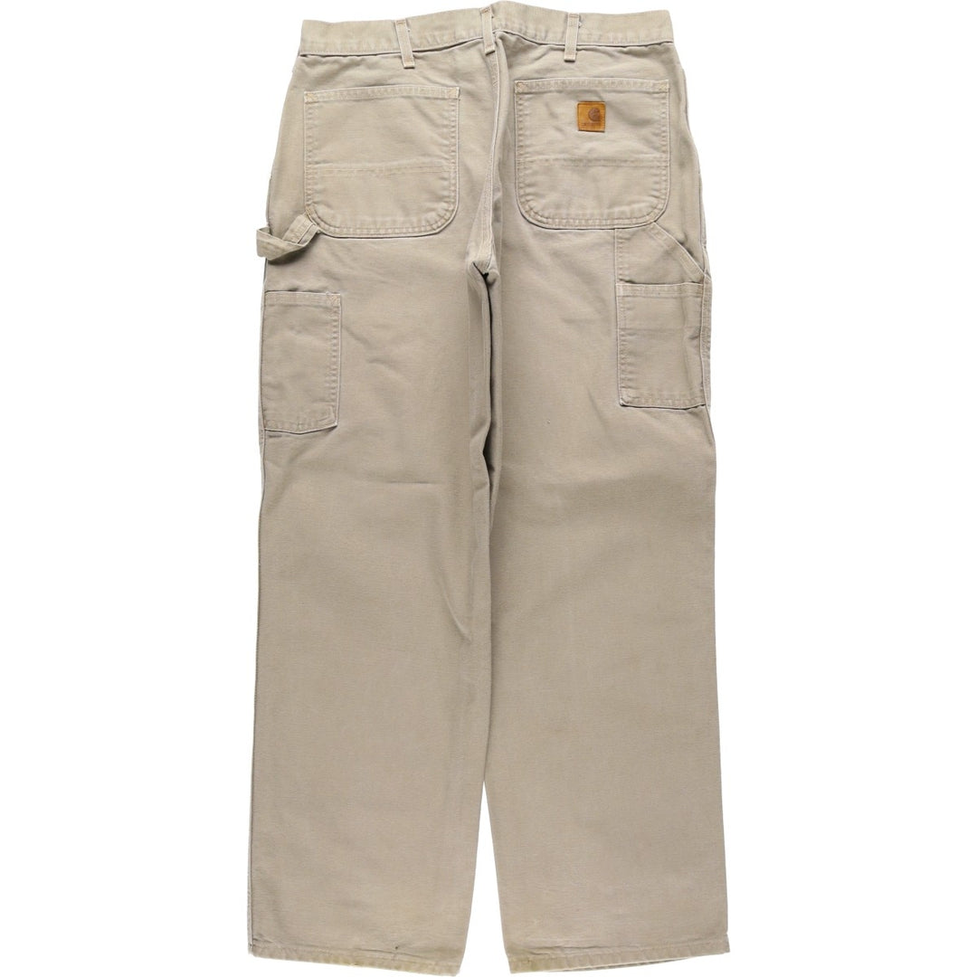 Carhartt Duck Painter Pants, Men's, W34 equivalent cotton Khaki type Vintage Second Hand