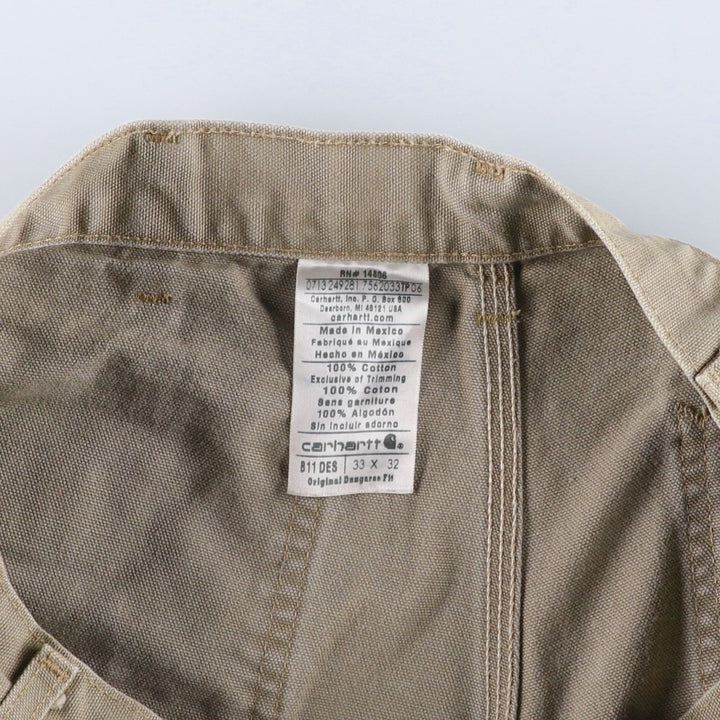 Carhartt Duck Painter Pants, Men's, W34 equivalent cotton Khaki type Vintage Second Hand