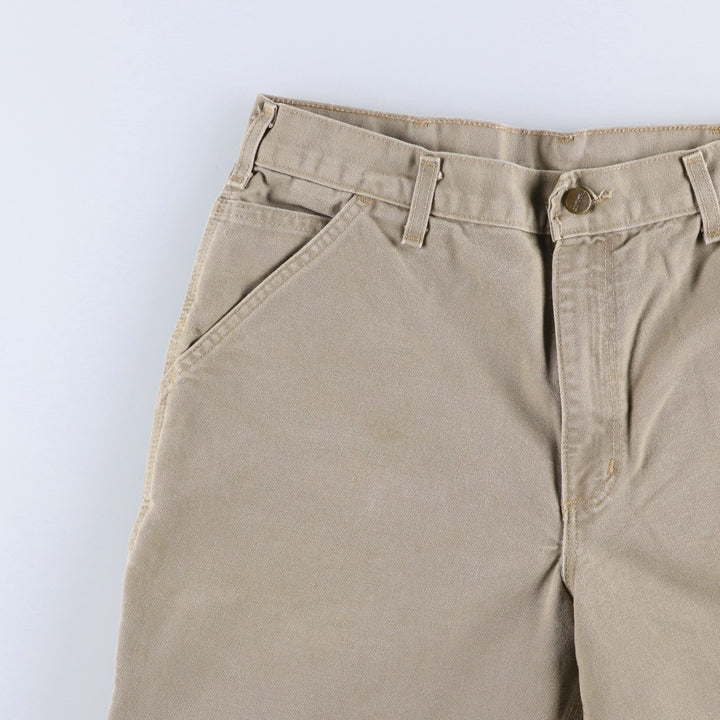 Carhartt Duck Painter Pants, Men's, W34 equivalent cotton Khaki type Vintage Second Hand
