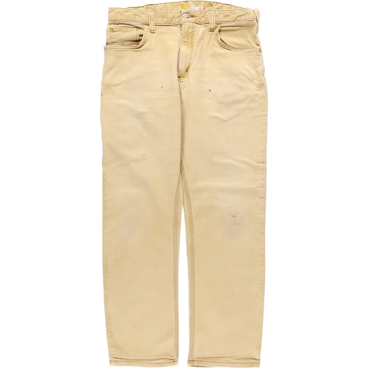 Carhartt Relaxed Fit Duck Work Pants, Men's, W34 equivalent cotton Beige type Vintage Second Hand