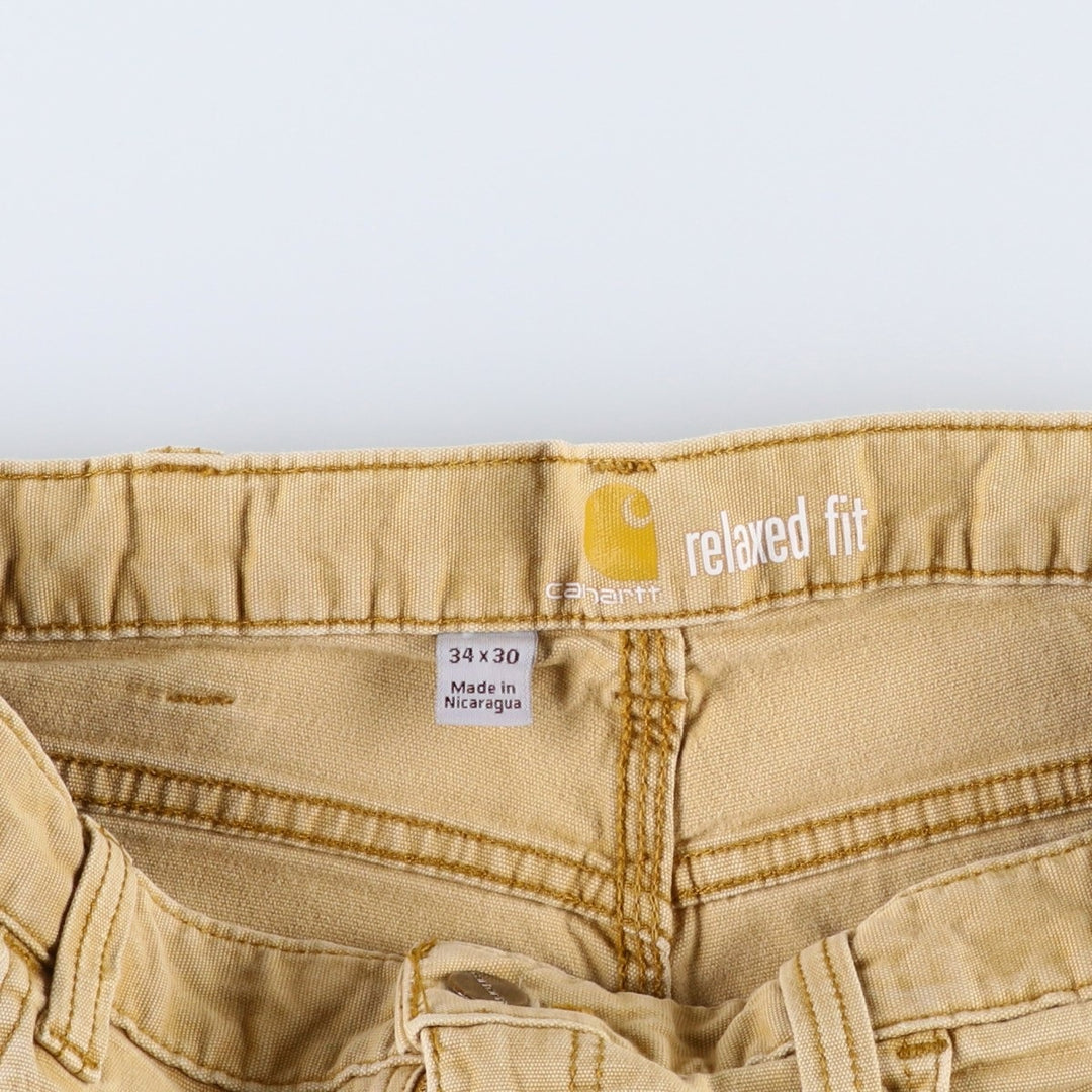 Carhartt Relaxed Fit Duck Work Pants, Men's, W34 equivalent cotton Beige type Vintage Second Hand
