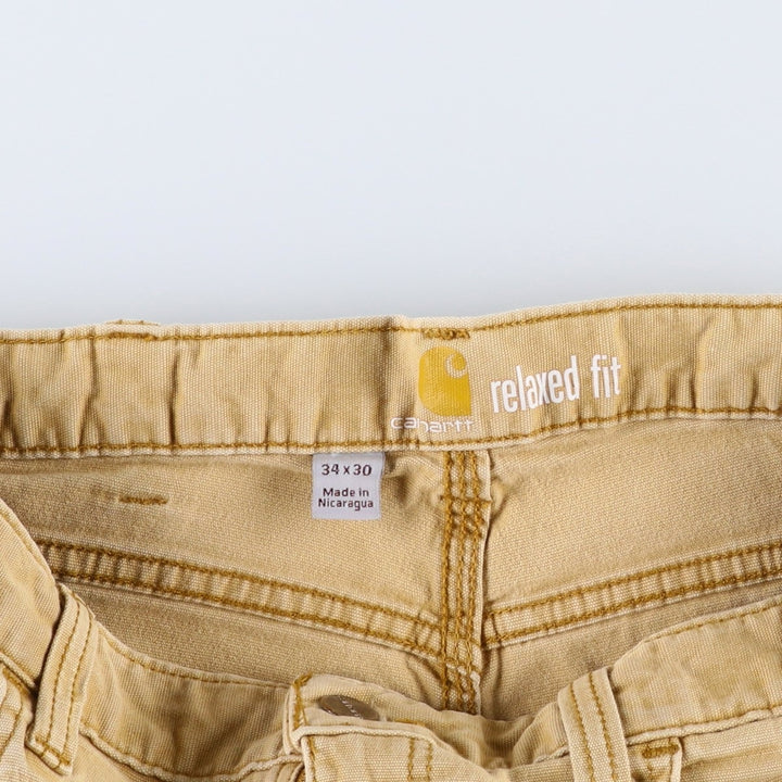 Carhartt Relaxed Fit Duck Work Pants, Men's, W34 equivalent cotton Beige type Vintage Second Hand