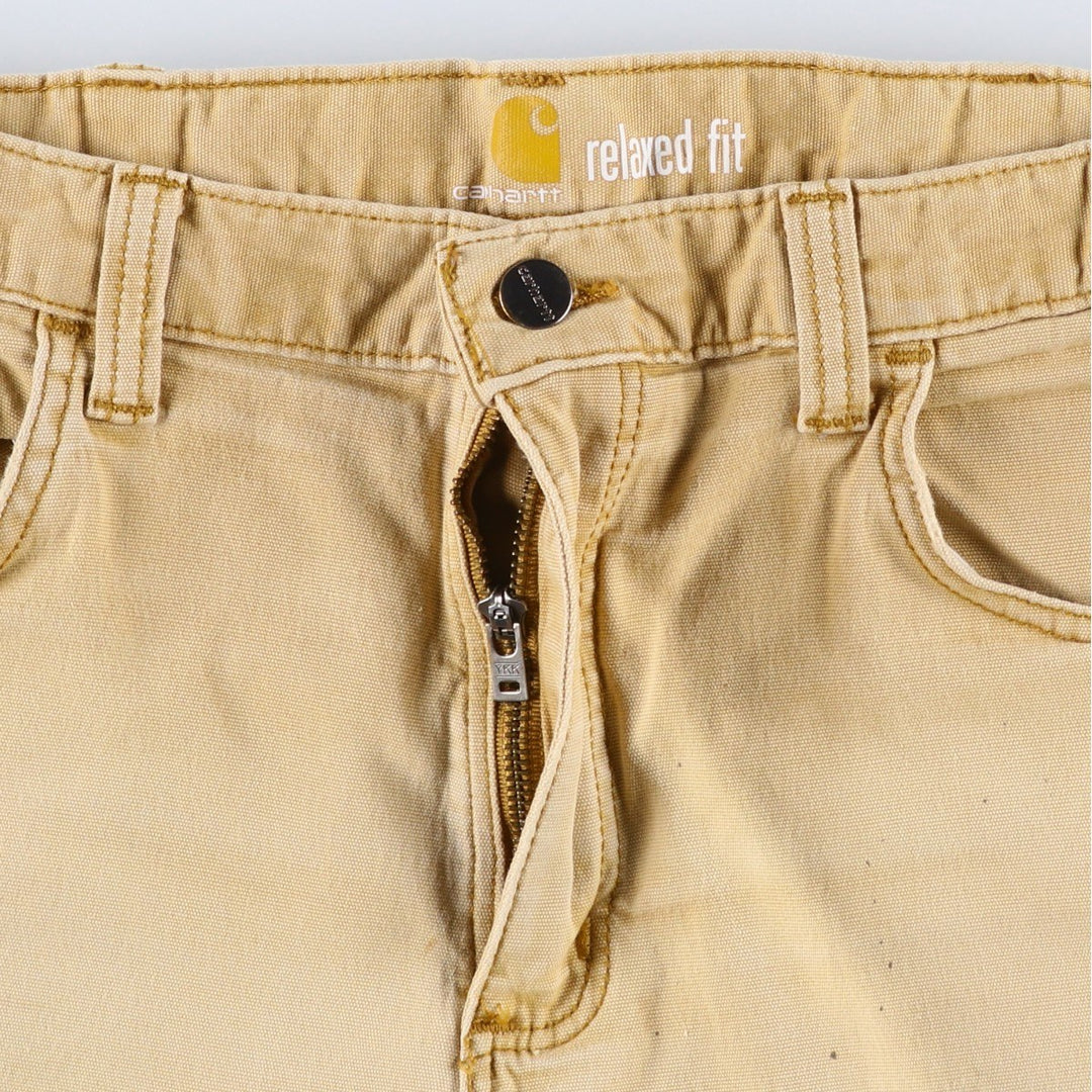 Carhartt Relaxed Fit Duck Work Pants, Men's, W34 equivalent cotton Beige type Vintage Second Hand