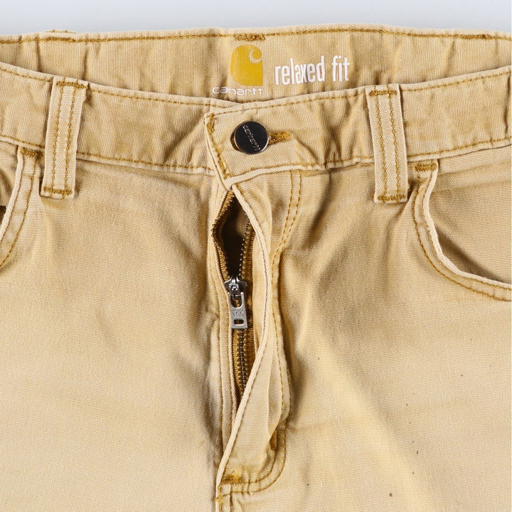 Carhartt Relaxed Fit Duck Work Pants, Men's, W34 equivalent cotton Beige type Vintage Second Hand