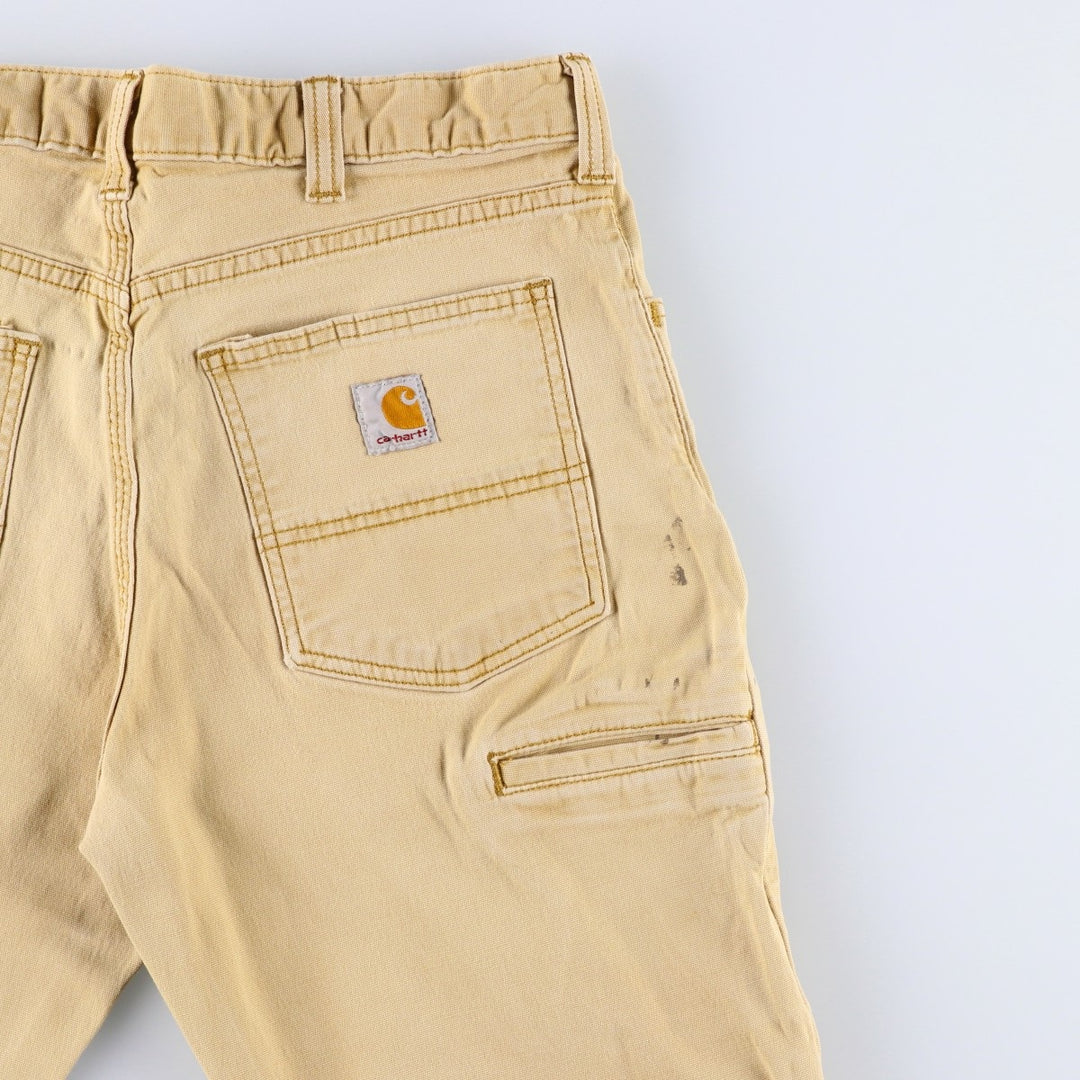 Carhartt Relaxed Fit Duck Work Pants, Men's, W34 equivalent cotton Beige type Vintage Second Hand