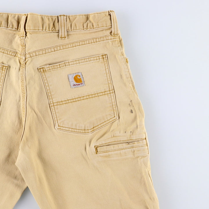 Carhartt Relaxed Fit Duck Work Pants, Men's, W34 equivalent cotton Beige type Vintage Second Hand