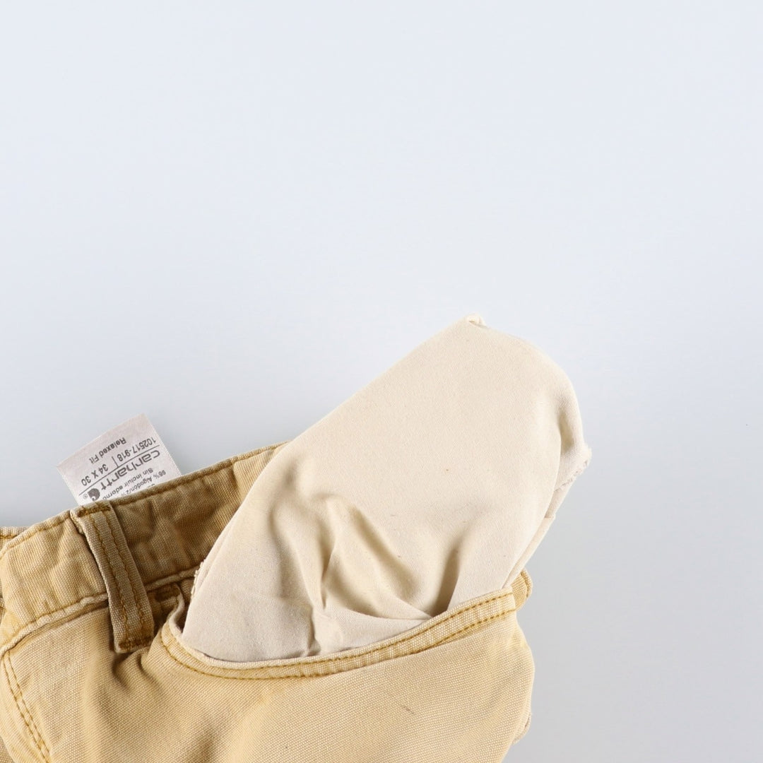 Carhartt Relaxed Fit Duck Work Pants, Men's, W34 equivalent cotton Beige type Vintage Second Hand