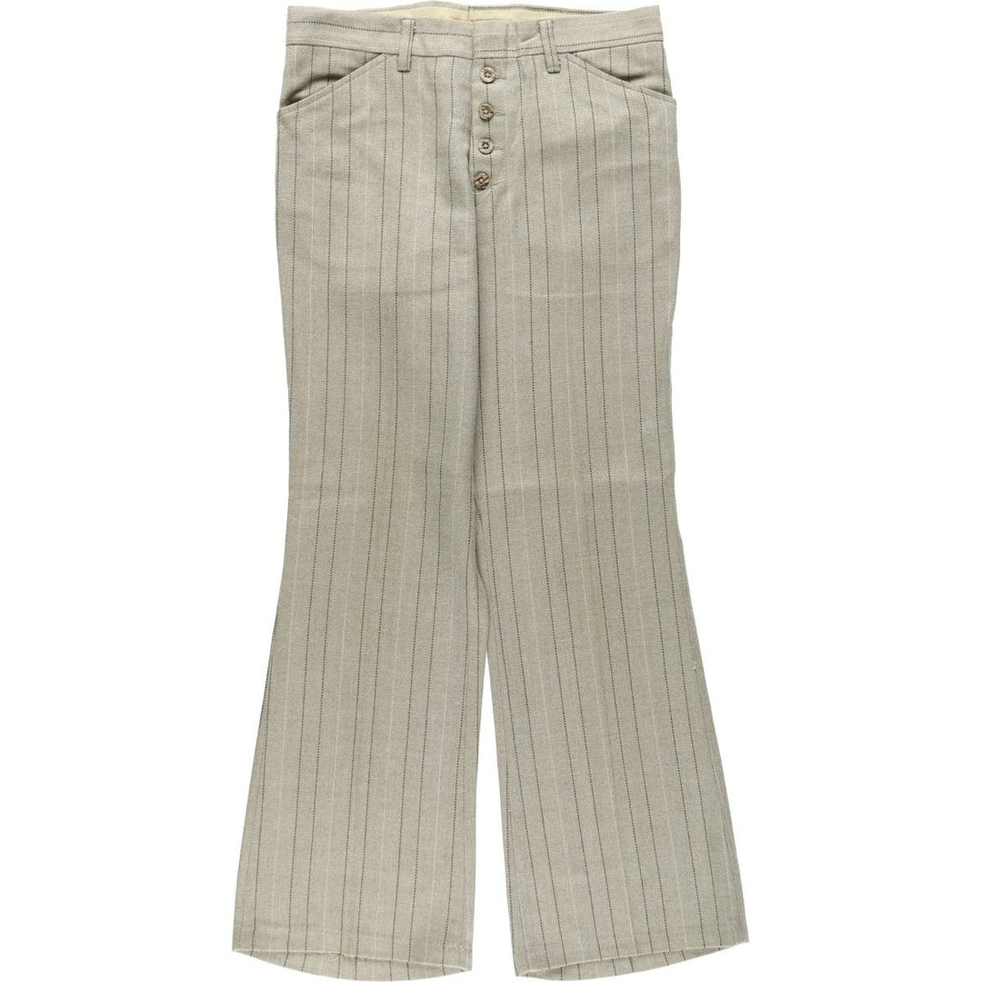 1970'S Levi's STA-PREST Stripe Pattern Flare Pants, Men's W30 (approx.), Vintage unclear Beige type Vintage Second Hand