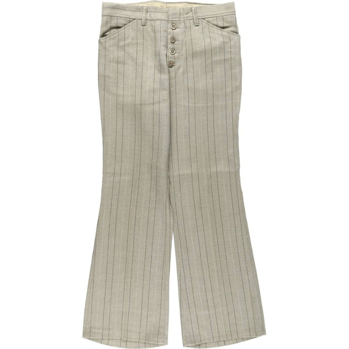1970'S Levi's STA-PREST Stripe Pattern Flare Pants, Men's W30 (approx.), Vintage unclear Beige type Vintage Second Hand