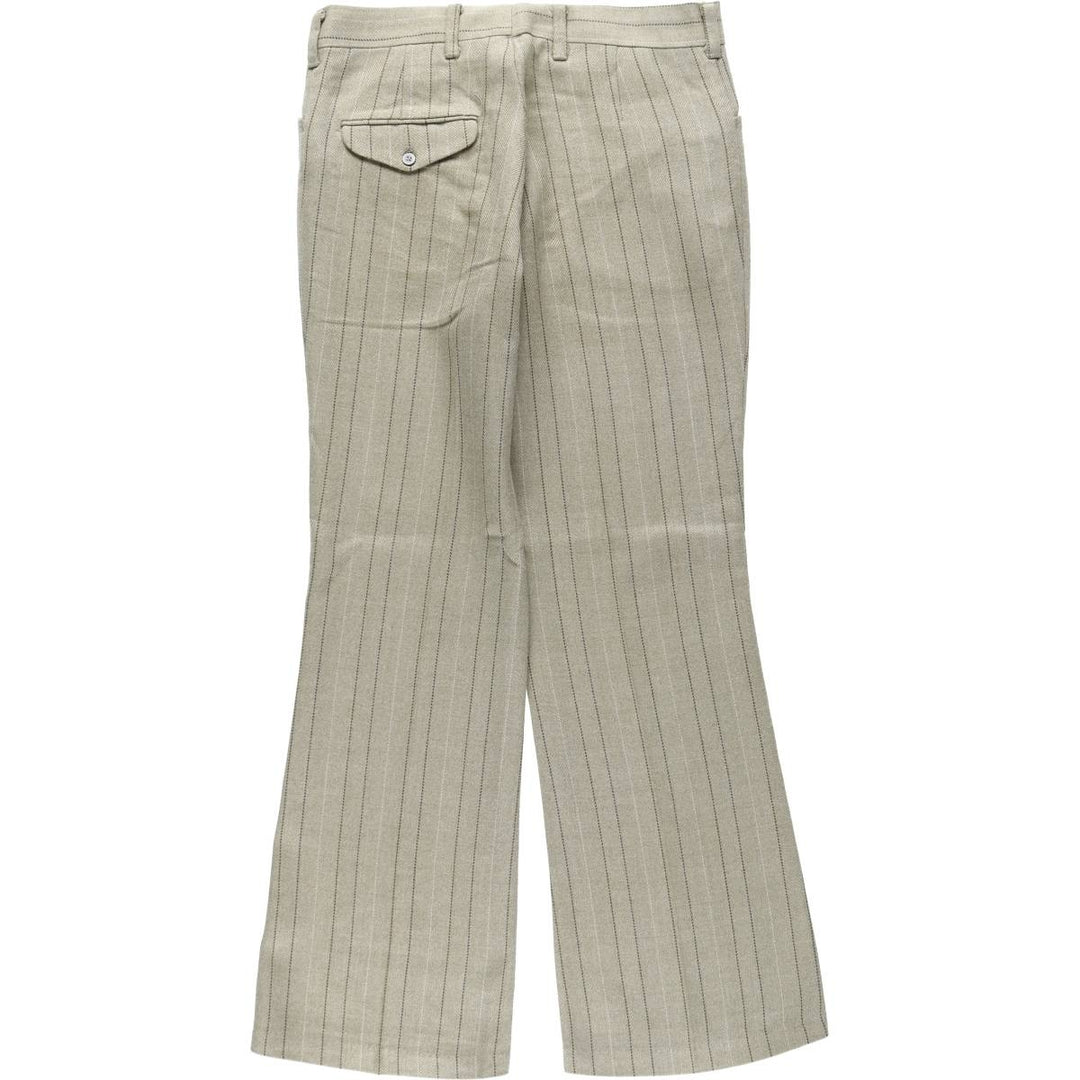 1970'S Levi's STA-PREST Stripe Pattern Flare Pants, Men's W30 (approx.), Vintage unclear Beige type Vintage Second Hand