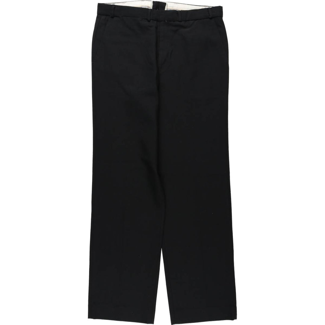 Van Heusen wool trousers/slacks for men, equivalent to size W35. wool black type Vintage Second Hand