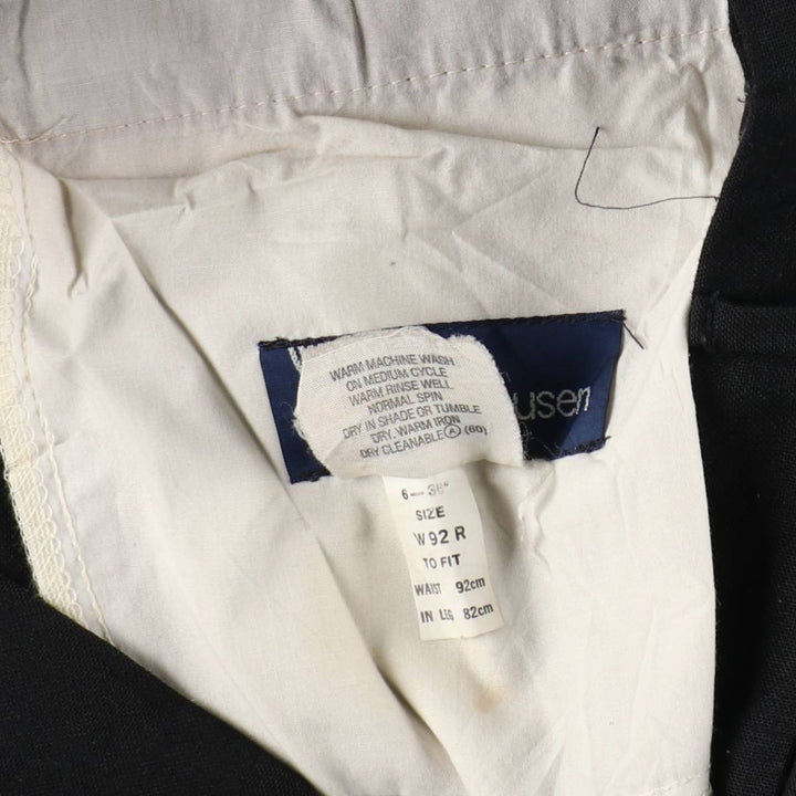 Van Heusen wool trousers/slacks for men, equivalent to size W35. wool black type Vintage Second Hand
