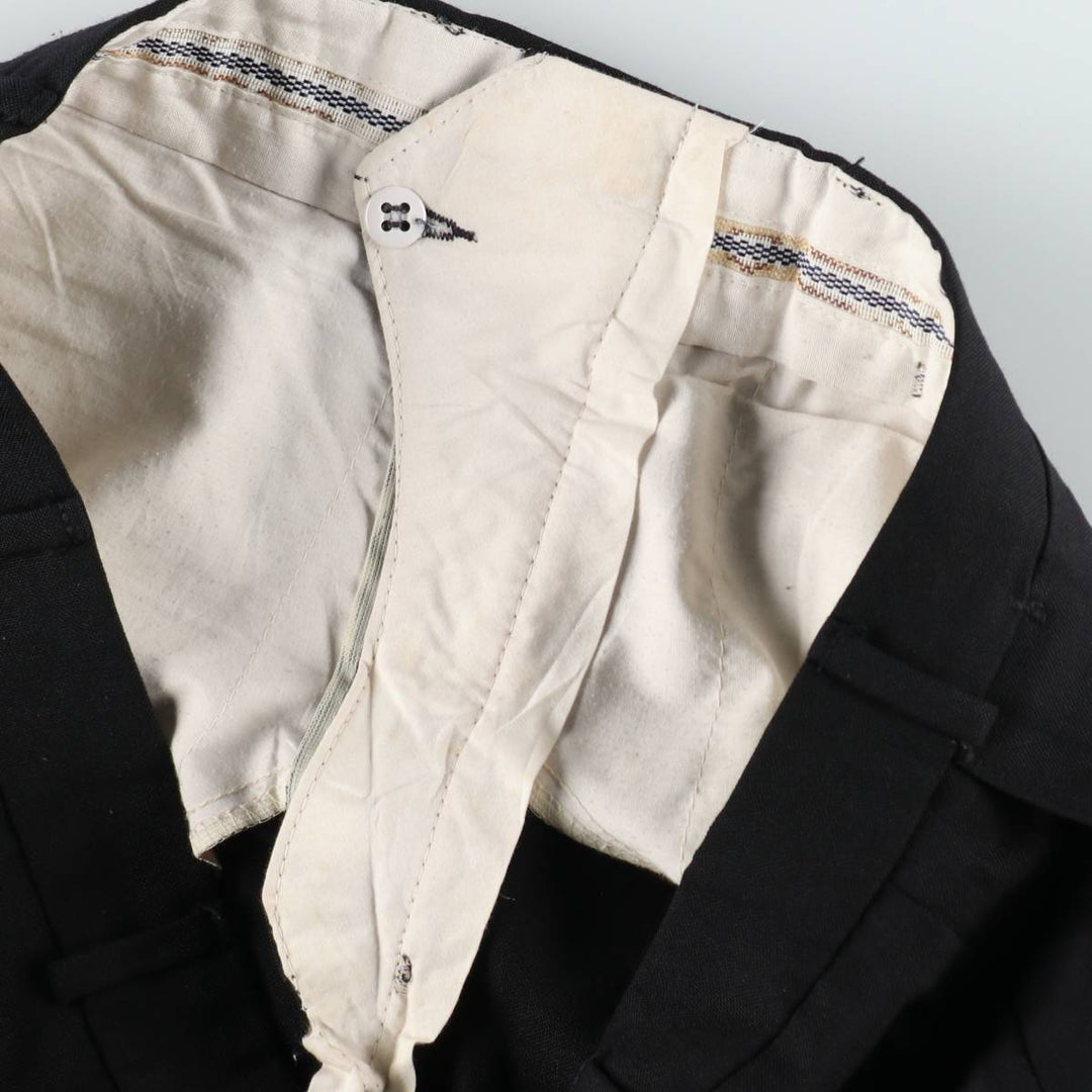 Van Heusen wool trousers/slacks for men, equivalent to size W35. wool black type Vintage Second Hand