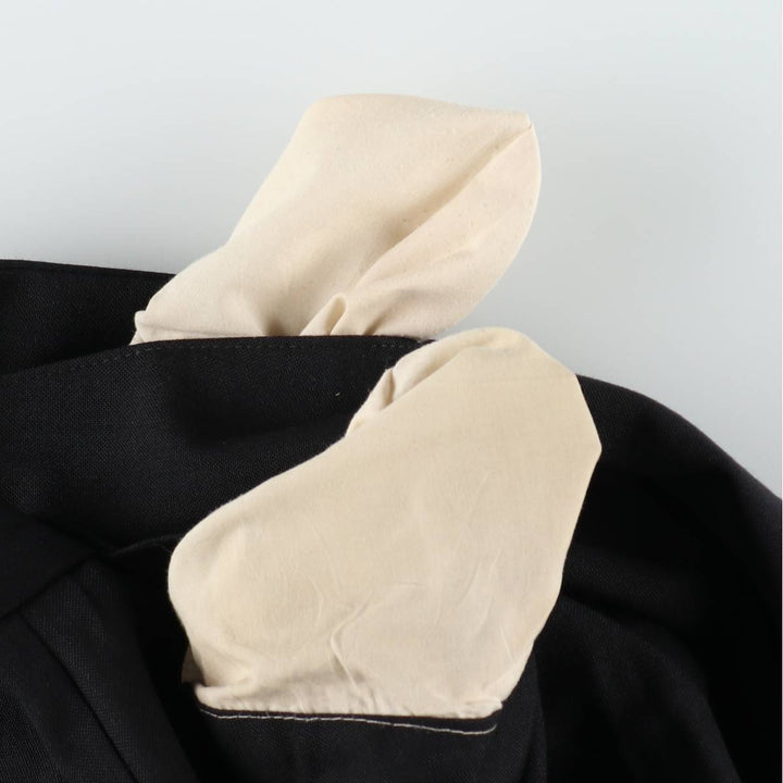 Van Heusen wool trousers/slacks for men, equivalent to size W35. wool black type Vintage Second Hand