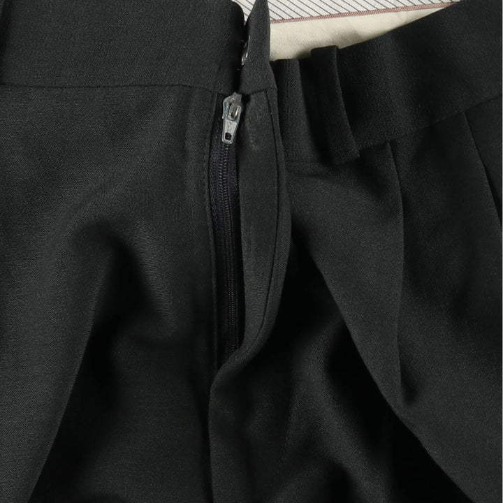 Merit Two-Pleat Wool Trousers/Slacks, Made in Canada, Men's Size W32 (approx.) wool Charcoal Vintage Second Hand