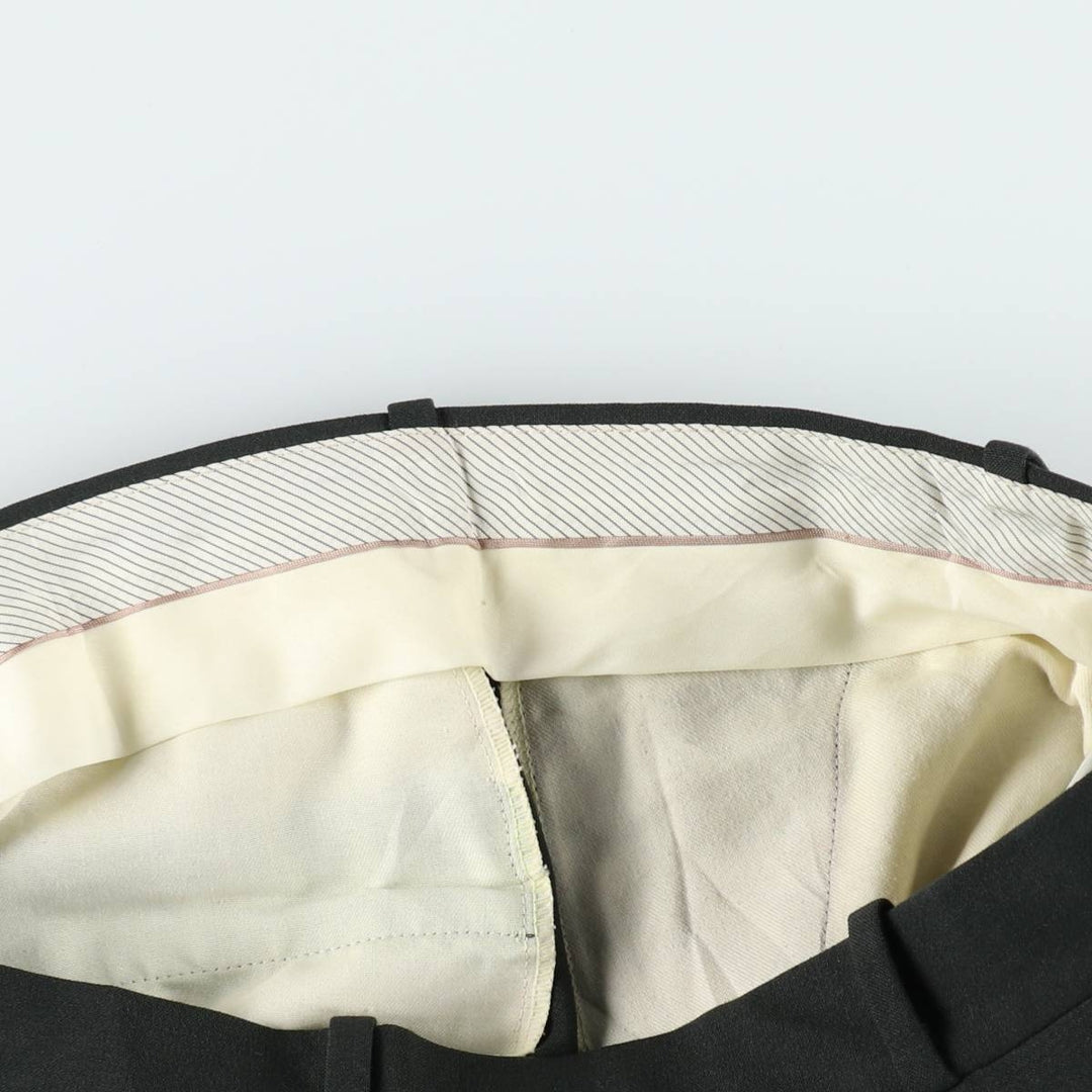 Merit Two-Pleat Wool Trousers/Slacks, Made in Canada, Men's Size W32 (approx.) wool Charcoal Vintage Second Hand