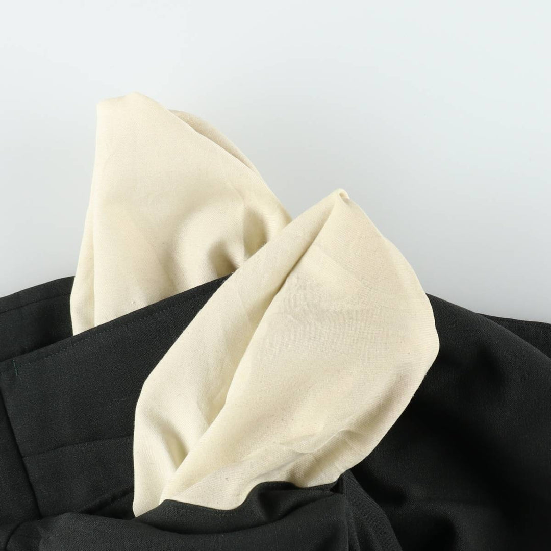 Merit Two-Pleat Wool Trousers/Slacks, Made in Canada, Men's Size W32 (approx.) wool Charcoal Vintage Second Hand