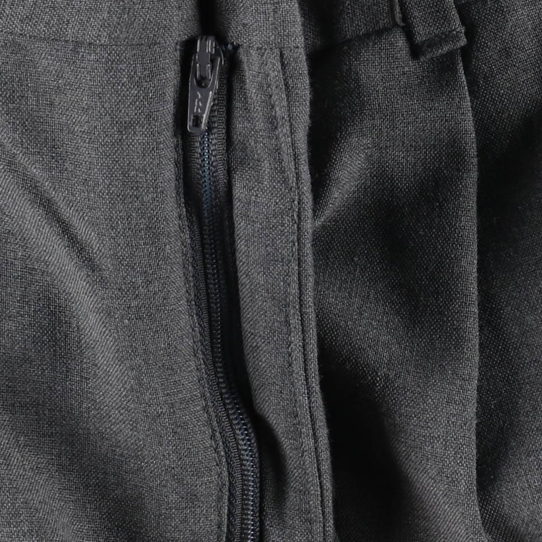 80s-90'S Town Craft Two-Pleat Slacks Pants, Made in USA, Men's W32 (approx.), Vintage polyester gray type Vintage Second Hand