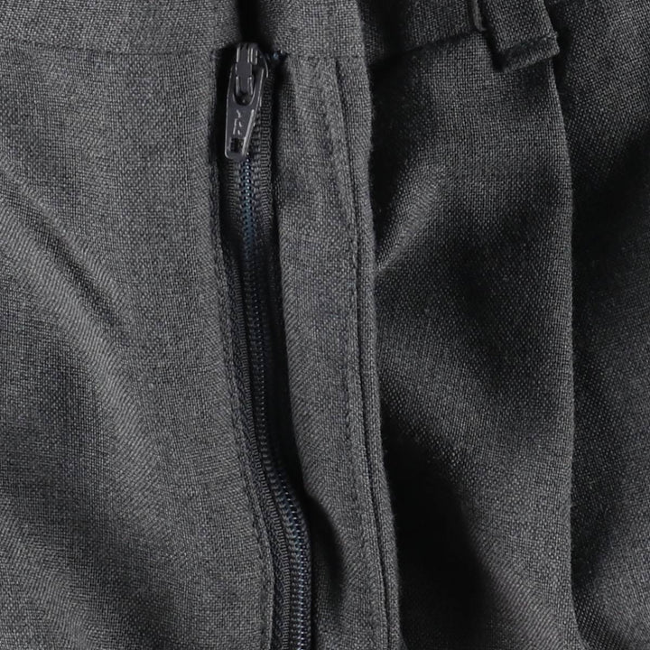 80s-90'S Town Craft Two-Pleat Slacks Pants, Made in USA, Men's W32 (approx.), Vintage polyester gray type Vintage Second Hand
