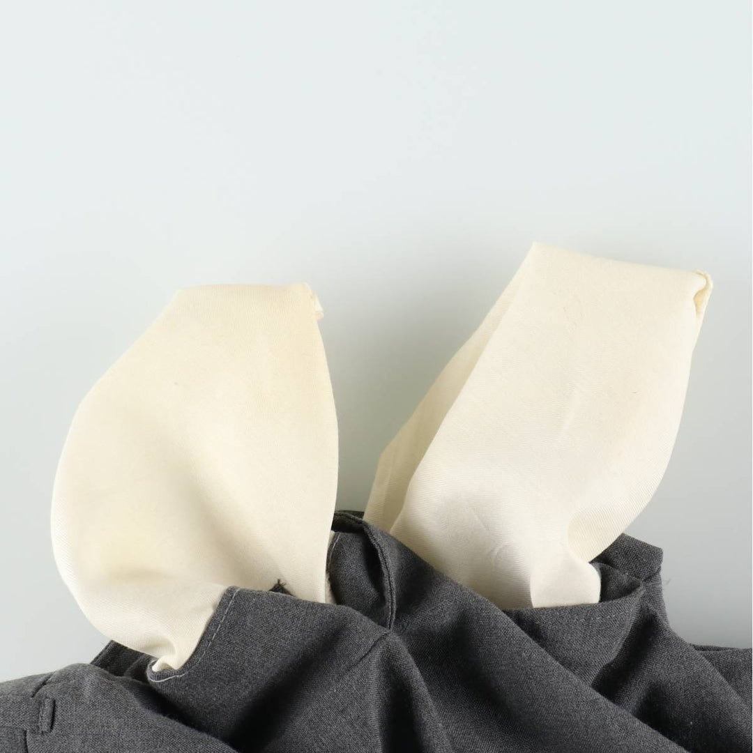 80s-90'S Town Craft Two-Pleat Slacks Pants, Made in USA, Men's W32 (approx.), Vintage polyester gray type Vintage Second Hand