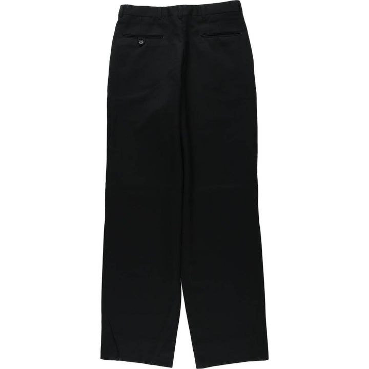 Embassy Square Two-Pleat Wool Trousers, Men's Size W31 (approx.), Vintage wool black type Vintage Second Hand