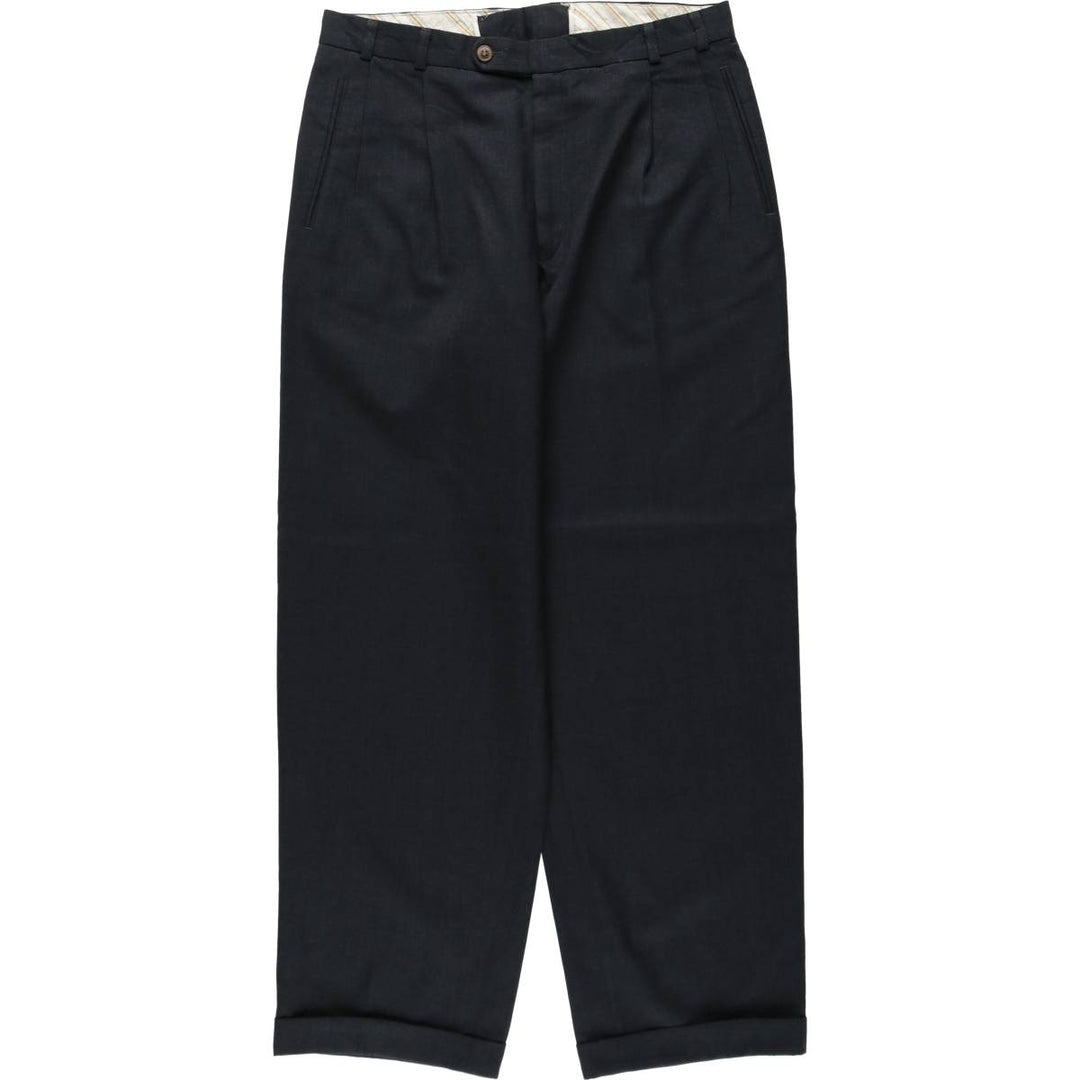 ~1980'S Creation Gross Two-Pleat Slacks Wide Pants Men's W31 (approx.) unclear gray type Vintage Second Hand