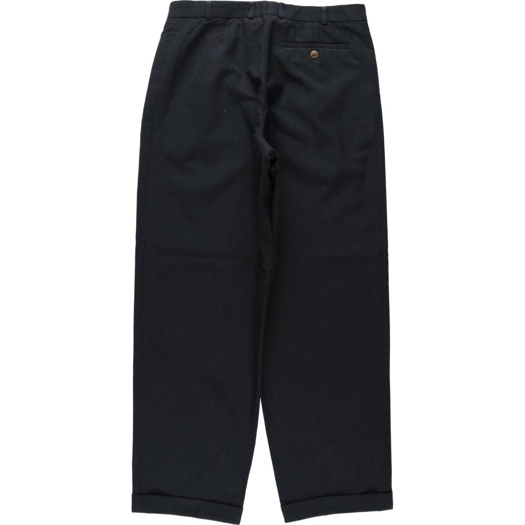 ~1980'S Creation Gross Two-Pleat Slacks Wide Pants Men's W31 (approx.) unclear gray type Vintage Second Hand
