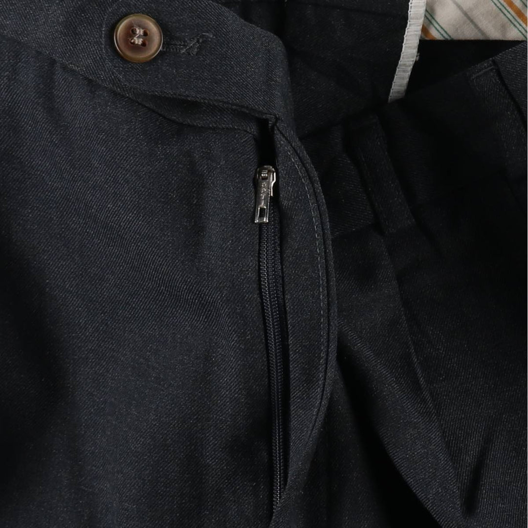 ~1980'S Creation Gross Two-Pleat Slacks Wide Pants Men's W31 (approx.) unclear gray type Vintage Second Hand