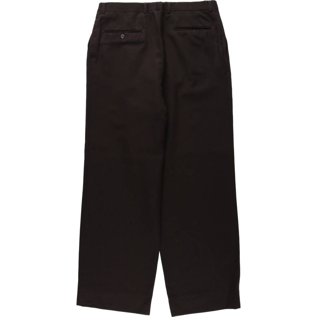 90'S style, two-pleat wide-leg trousers, men's size W33 (approx.) unclear brown type Vintage Second Hand