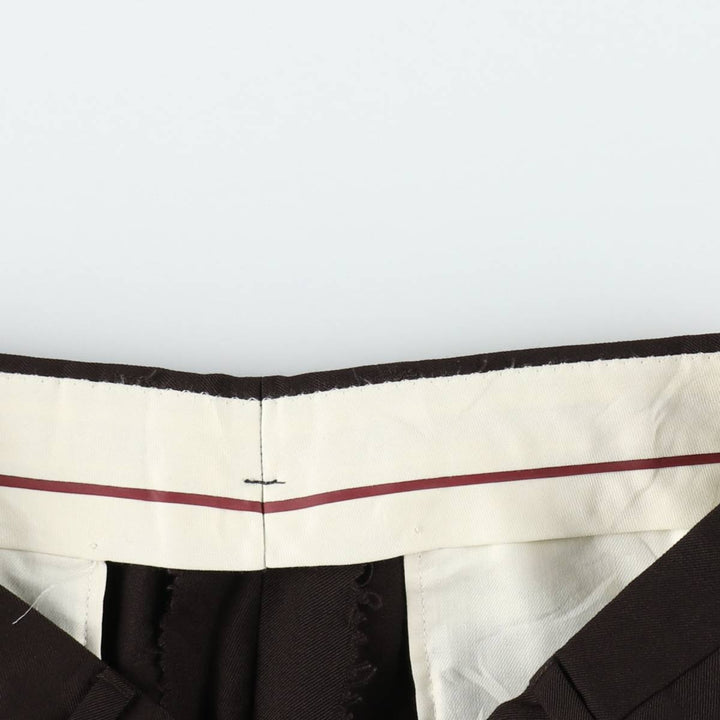 90'S style, two-pleat wide-leg trousers, men's size W33 (approx.) unclear brown type Vintage Second Hand